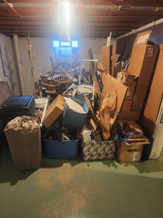 Roll-off dumpster container at job site for Yard Waste Dumpster Rental in Knob Noster